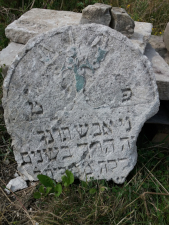 Matzevot in the cemetery in Szydłów